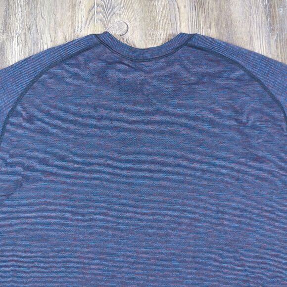 Lululemon Metal Vent Tech T Shirt Mens XL Blue Short Sleeve Athletic Active Gym - Picture 12 of 14